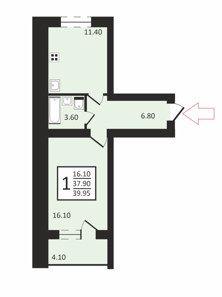 Продажа 1-комнатной квартиры, Владимир, Новгородская ул,  35 корп 2