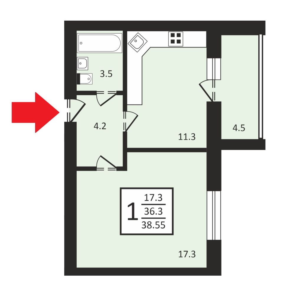 Продажа 1-комнатной квартиры, Владимир, Новгородская ул,  35 корп 2