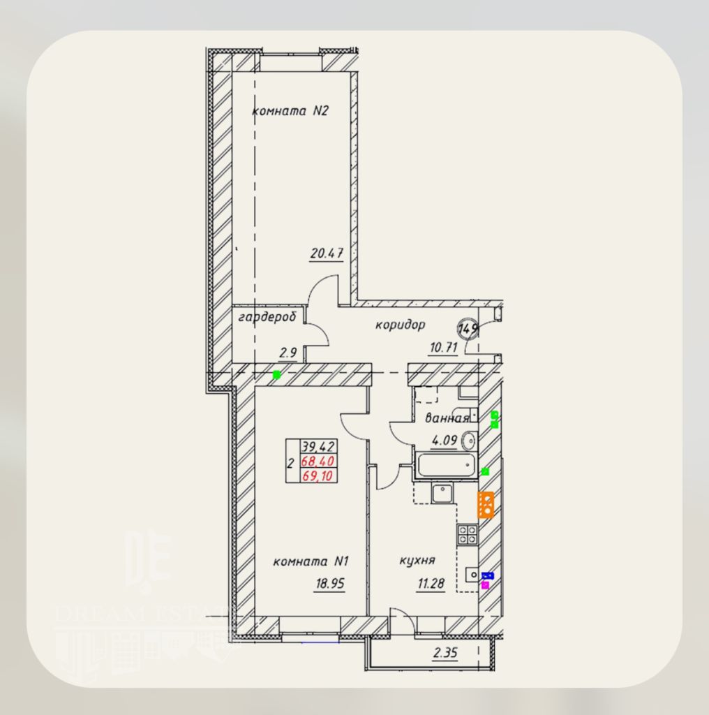 Продажа 2-комнатной квартиры, Ярославль, Яковлевская ул,  22