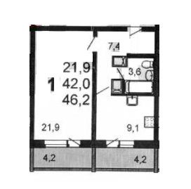 Продажа 1-комнатной квартиры, Иваново, Парижской Коммуны ул,  41