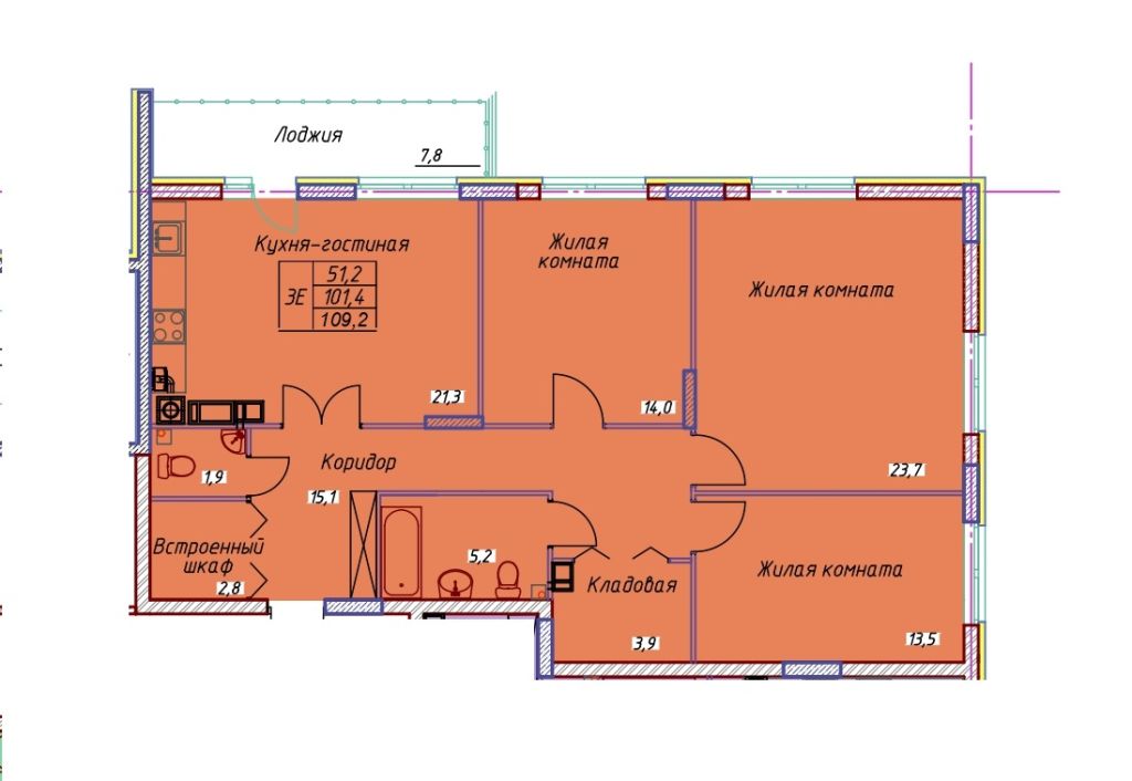 Продажа 3-комнатной новостройки, Иваново, Танкиста Белороссова ул,  28