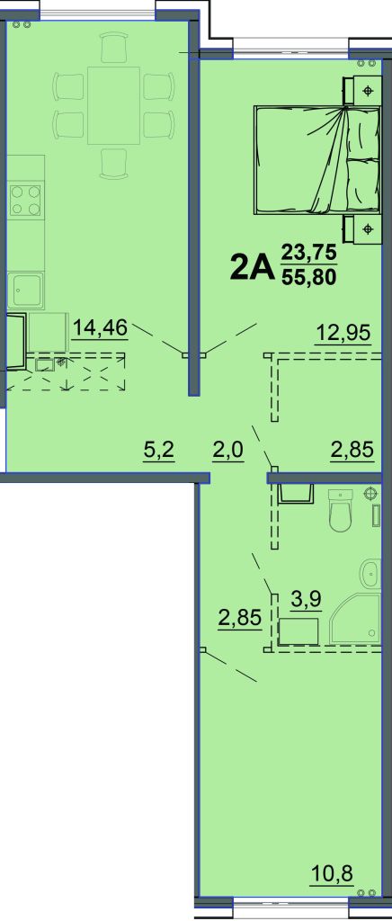 Продажа 2-комнатной квартиры, Тверь, Левитана ул,  93а