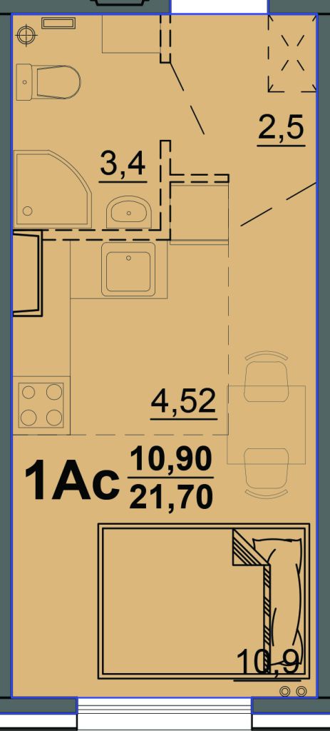Продажа 1-комнатной квартиры, Тверь, Левитана ул,  93а