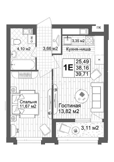 Продажа 1-комнатной квартиры, Нижний Новгород, Ленина пр-кт,  98Д1