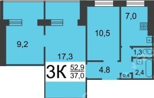 Продажа 3-комнатной квартиры, Нижний Новгород, Старых Производственников ул,  15