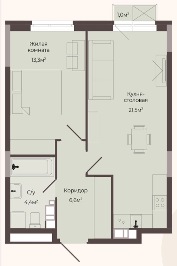 Продажа 2-комнатной новостройки, Нижний Новгород, Комсомольская ул