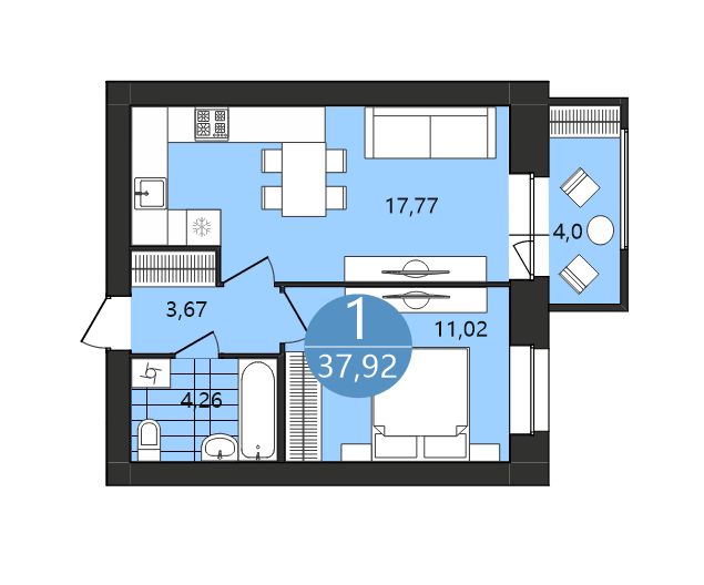 Продажа 1-комнатной новостройки, Ярославль, 1-я Приволжская ул.,  2