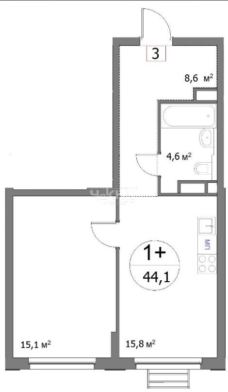 Продажа 1-комнатной квартиры, Нижний Новгород, Сергея Акимова ул,  50