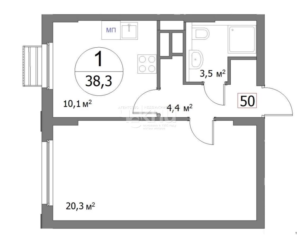Продажа 1-комнатной квартиры, Нижний Новгород, Сергея Акимова ул,  50