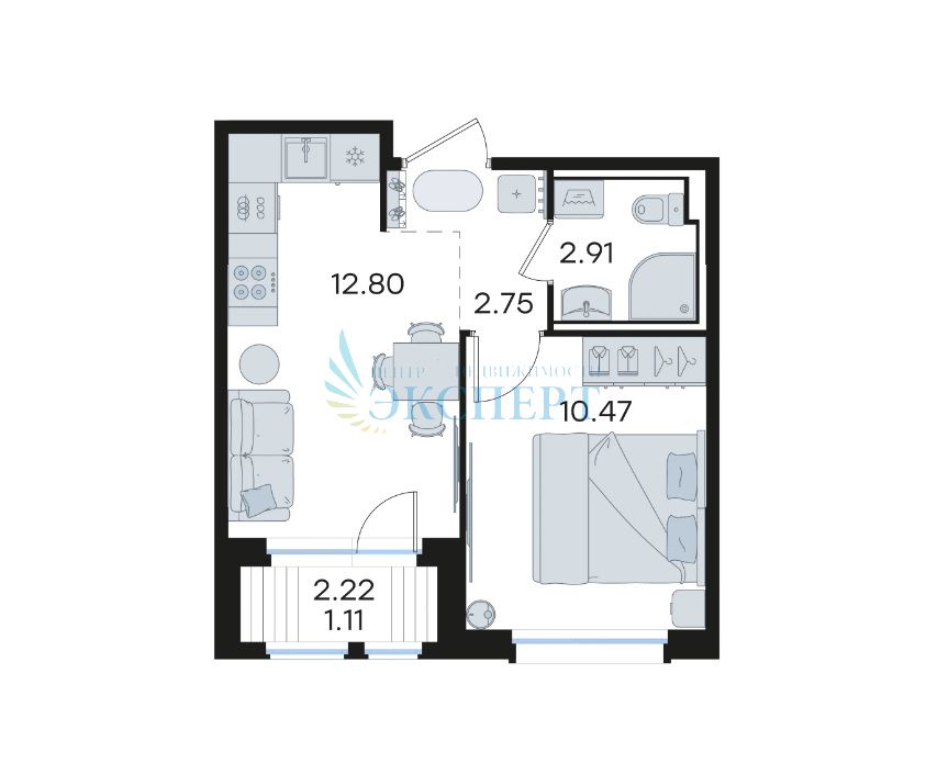 Продажа 1-комнатной новостройки, Новинки, 2-я Дорожная ул