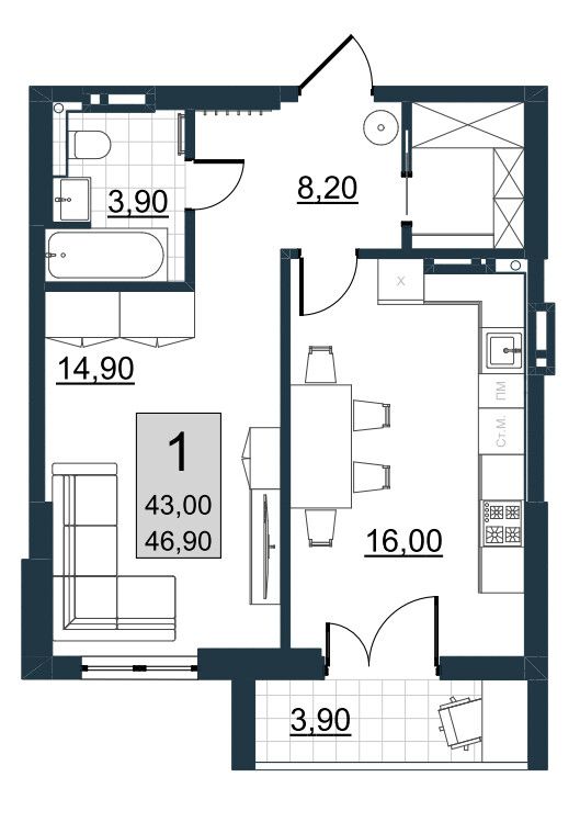 Продажа 1-комнатной новостройки, Саратов, Евгения Долгина ул,  8