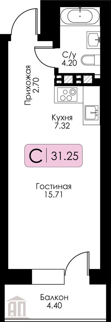 Продажа 1-комнатной новостройки, Тверь, Коминтерна ул,  95А