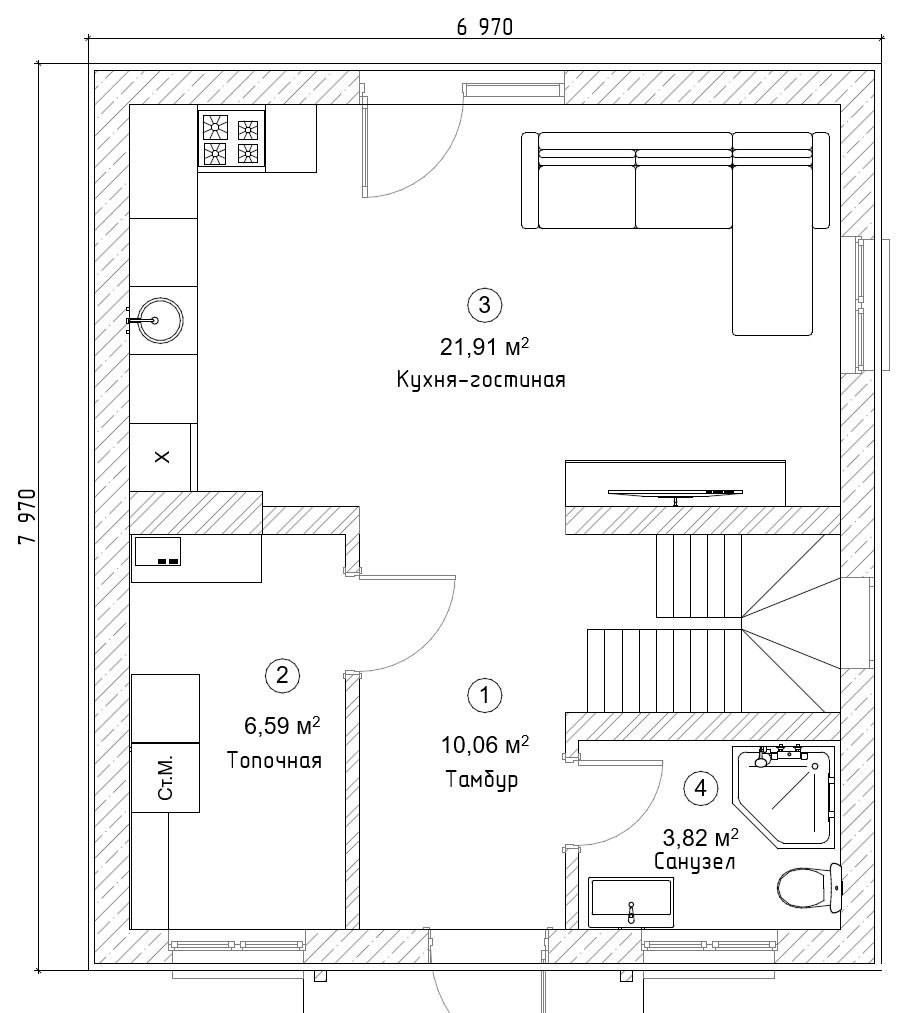Продажа дома, 82м <sup>2</sup>, 6 сот., Прибрежный