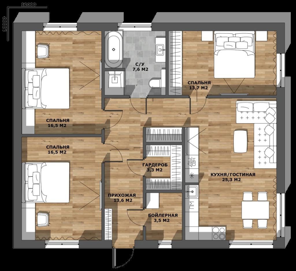 Продажа дома, 104м <sup>2</sup>, 6 сот., Долгий Буерак, Центральная