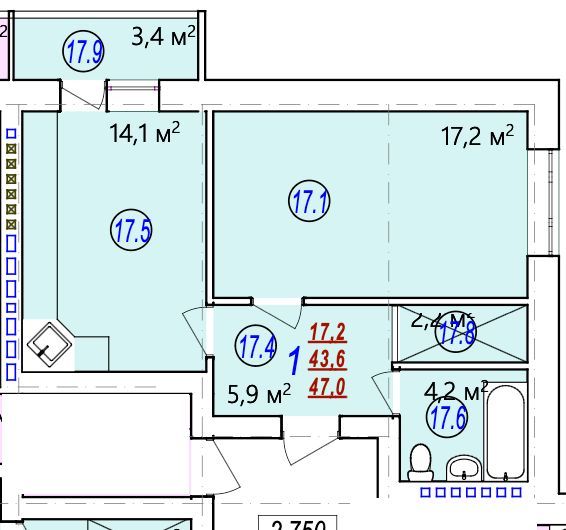 Продажа 1-комнатной новостройки, Владимир, Батурина ул,  12