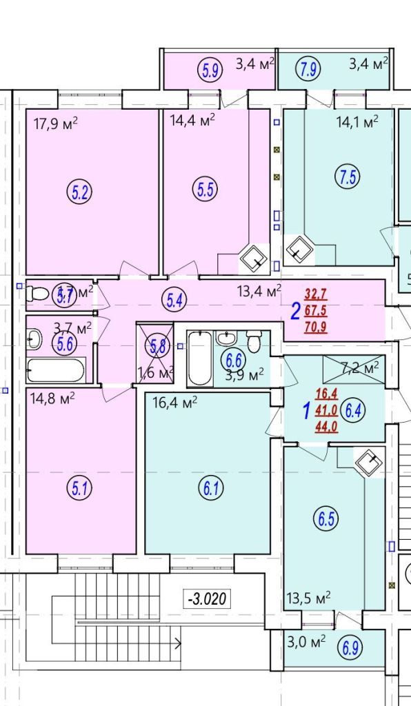 Продажа 2-комнатной новостройки, Владимир, Батурина ул,  12
