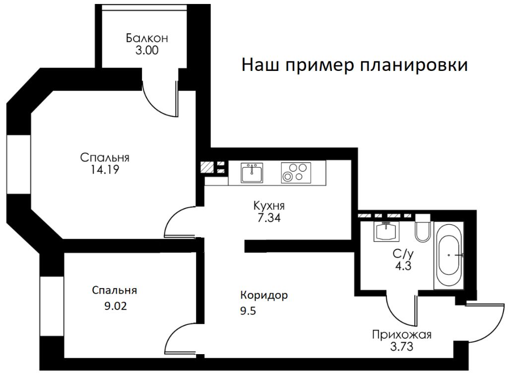 Продажа 2-комнатной новостройки, Тверь, Коминтерна ул,  95к