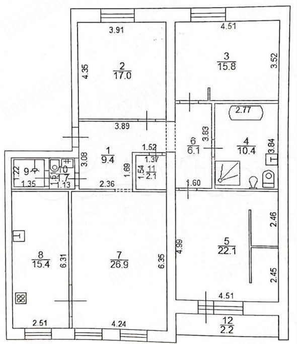 Продажа 4-комнатной квартиры, Тверь, Летное Поле ул,  18