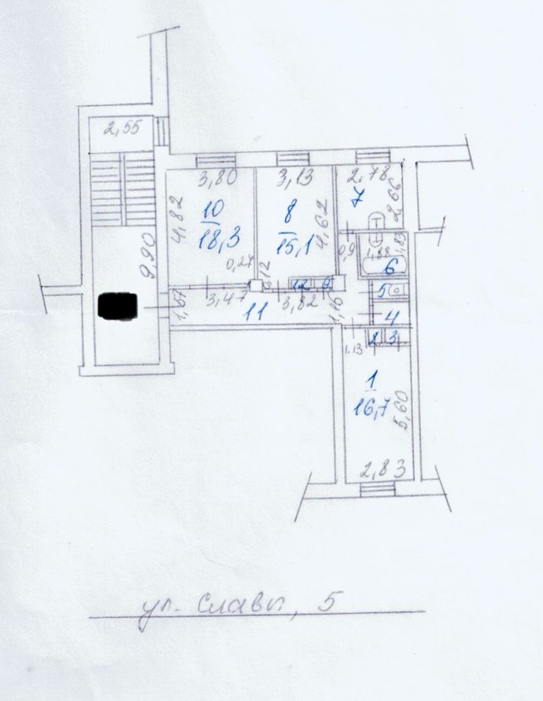 Продажа 3-комнатной квартиры, Пенза, Славы ул,  5