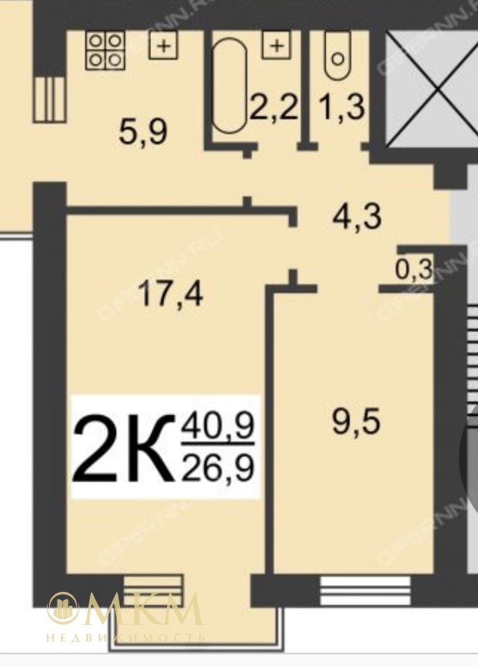 Продажа 2-комнатной квартиры, Нижний Новгород, Гороховецкая ул,  54а