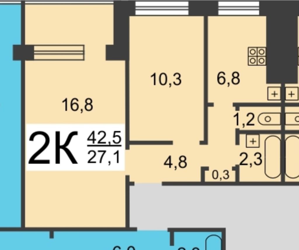 Продажа 2-комнатной квартиры, Нижний Новгород, Кирова пр-кт,  24
