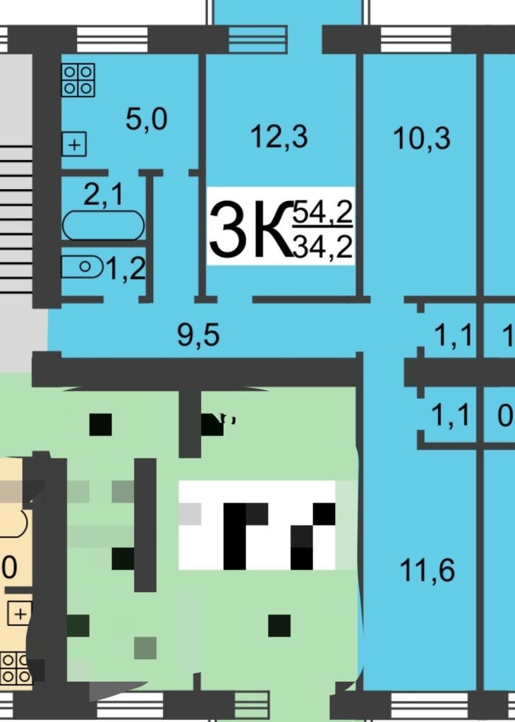 Продажа 3-комнатной квартиры, Нижний Новгород, Героев пр-кт,  37