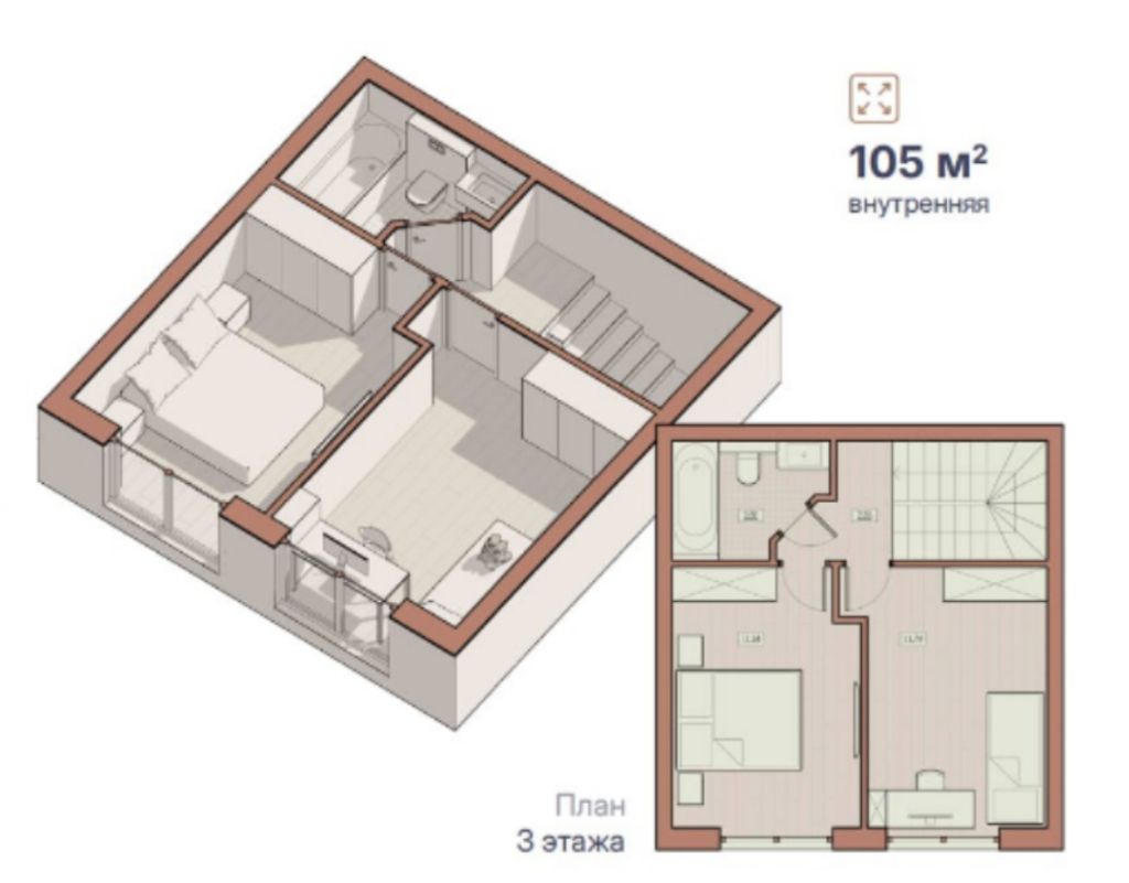Продажа дома, 105м <sup>2</sup>, 1 сот., Афонино, Европейская ул,  45/3