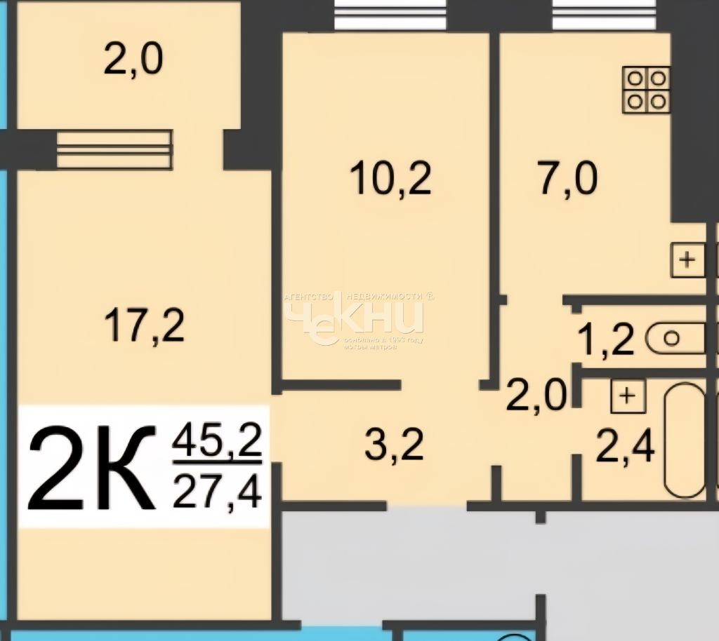 Продажа 2-комнатной квартиры, Нижний Новгород, Союзный пр-кт,  9