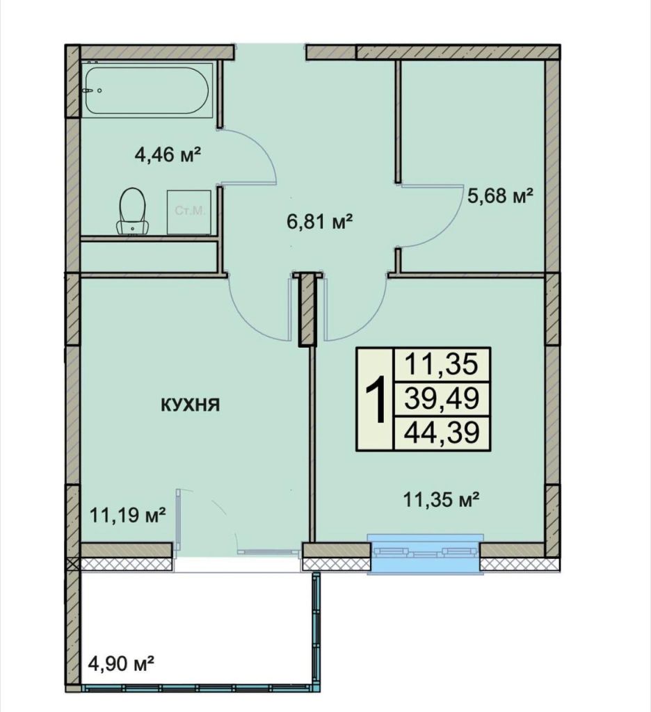 Продажа 1-комнатной квартиры, Ярославль, Чернопрудная ул,  41