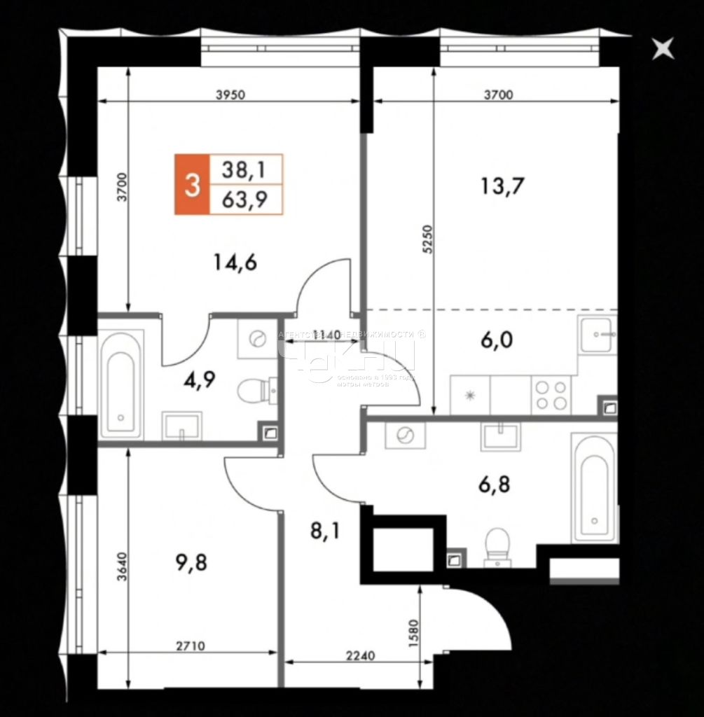 Продажа 3-комнатной новостройки, Нижний Новгород, Черниговская ул,  20