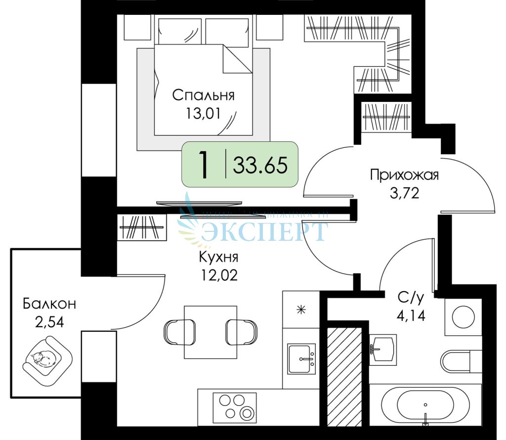 Продажа 1-комнатной новостройки, Нижний Новгород, Фибролитовая ул