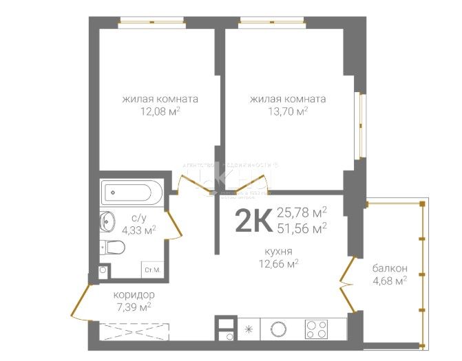 Продажа 2-комнатной новостройки, Нижний Новгород, 2-я Оранжерейная ул