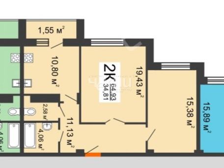 Продажа 2-комнатной квартиры, Нижний Новгород, Родионова ул,  191к1