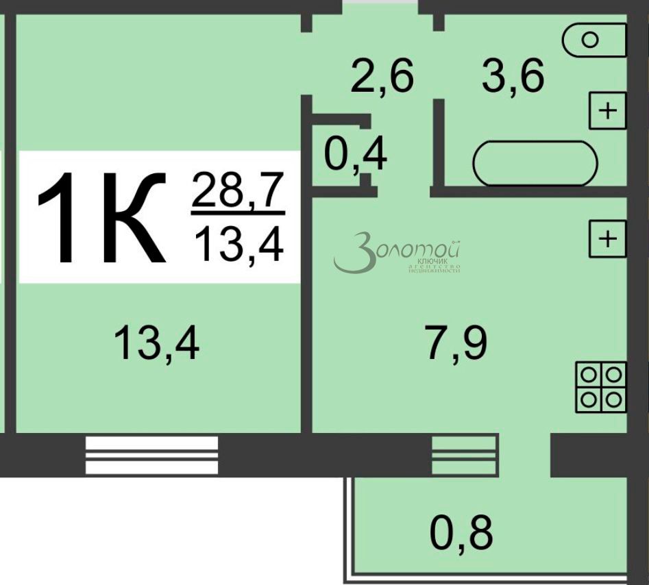 Продажа 1-комнатной квартиры, Нижний Новгород, Александра Люкина ул,  5