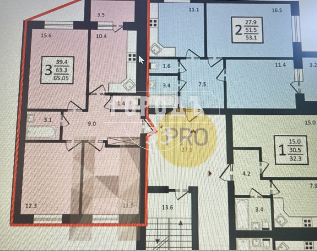 Продажа 3-комнатной квартиры, Владимир, Новгородская ул,  35к2