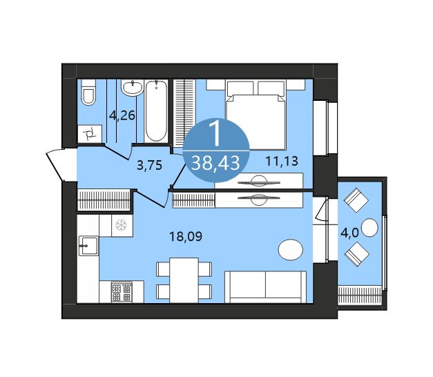 Продажа 1-комнатной новостройки, Ярославль, 1-я Приволжская ул.,  2