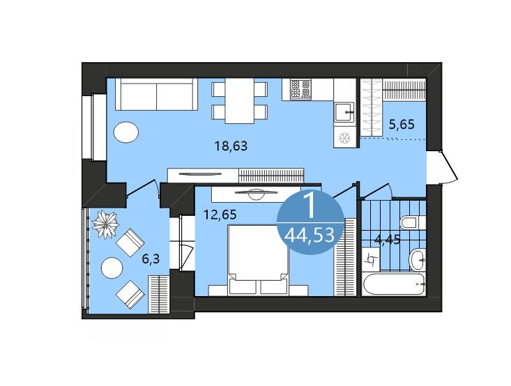 Продажа 1-комнатной новостройки, Ярославль, 1-я Приволжская ул.,  2