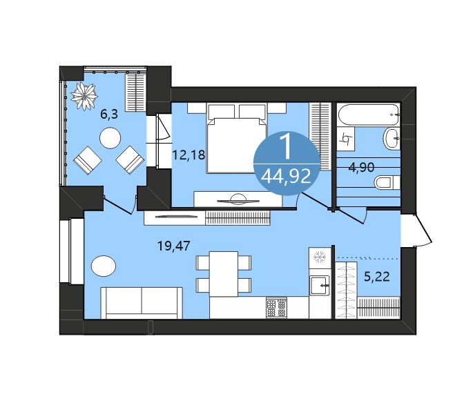Продажа 1-комнатной новостройки, Ярославль, 1-я Приволжская ул.,  2