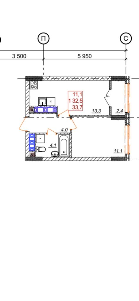 Продажа 1-комнатной квартиры, Анкудиновка, Черкесская ул,  17