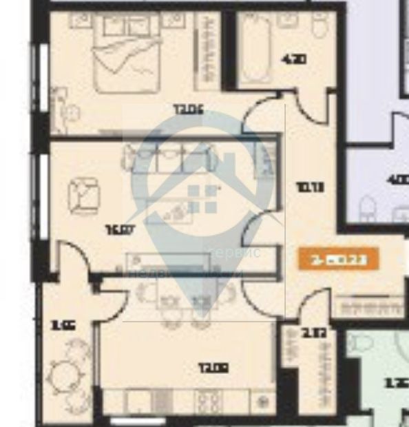 Продажа 2-комнатной новостройки, Иваново, Ленина пр-кт,  55