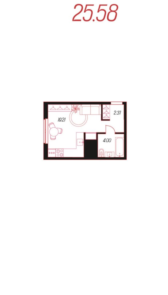 Продажа 1-комнатной новостройки, Тула, Аркадия Шипунова ул