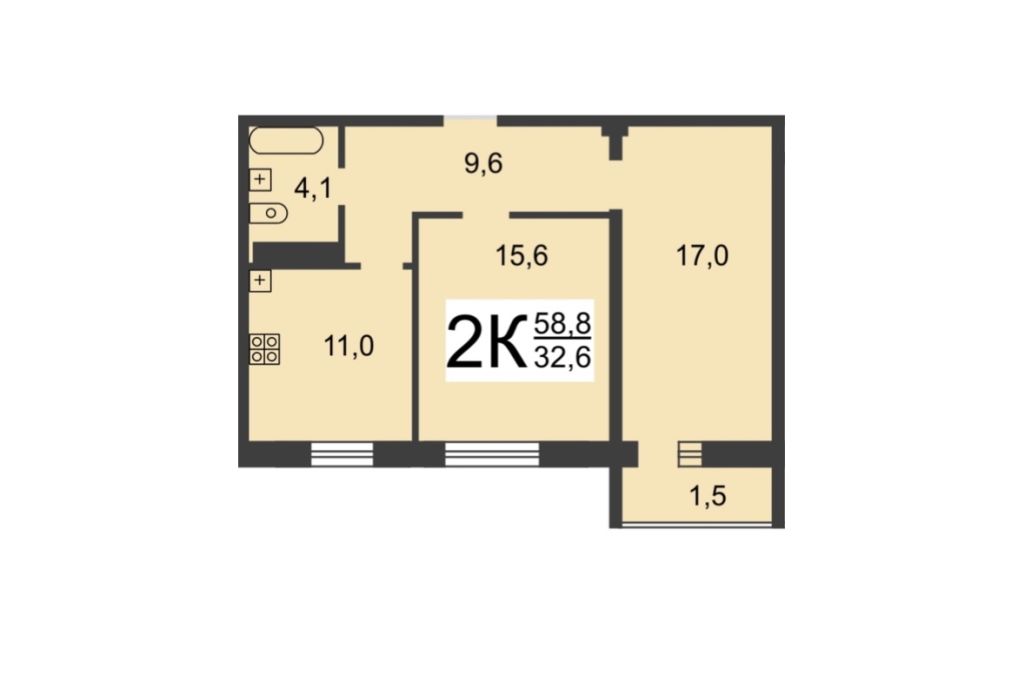 Продажа 2-комнатной квартиры, Нижний Новгород, Южный бульвар,  18
