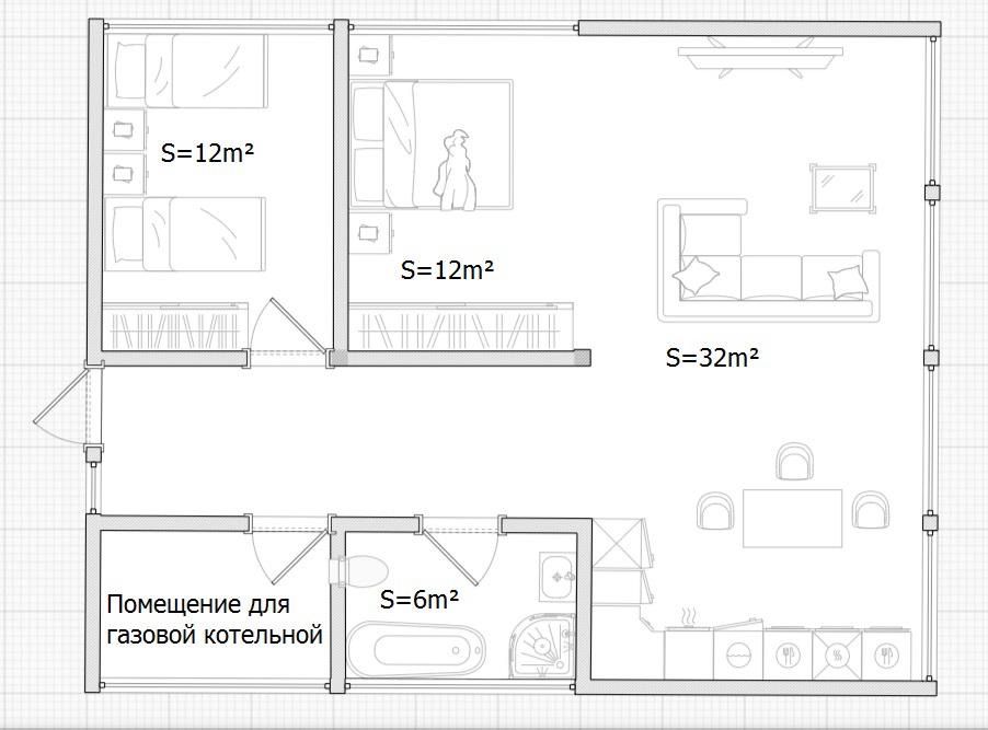 Продажа дома, 76м <sup>2</sup>, 7 сот., Тверская