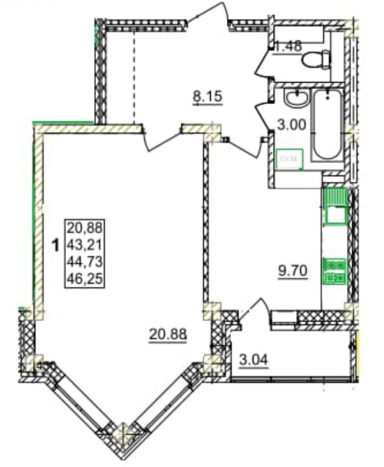Продажа 1-комнатной квартиры, Смоленск, Крупской ул,  60/2