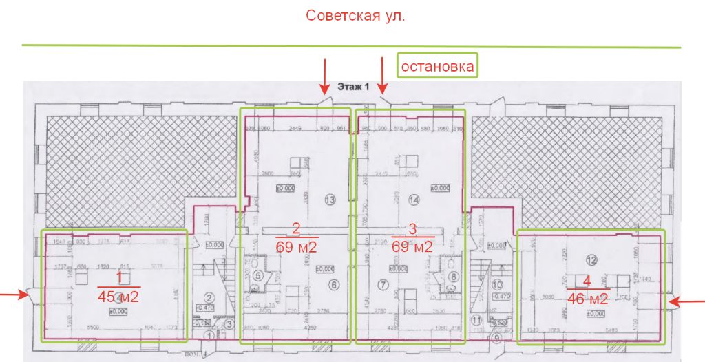 Продажа коммерческой недвижимости, 230м <sup>2</sup>, Кострома, Советская ул,  132
