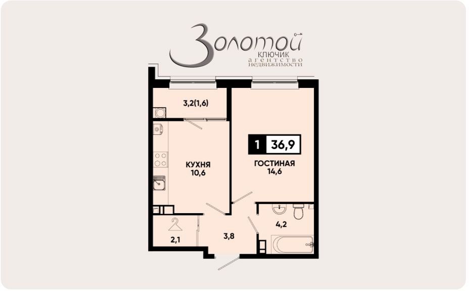 Продажа 1-комнатной квартиры, Кисловодск, Промышленная ул,  23