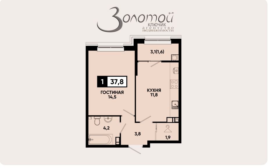 Продажа 1-комнатной квартиры, Кисловодск, Промышленная ул,  23