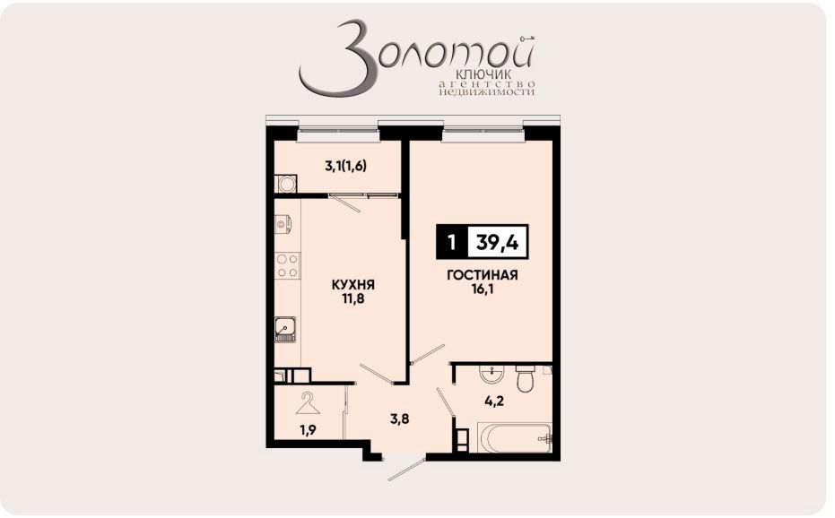 Продажа 1-комнатной квартиры, Кисловодск, Промышленная ул,  23