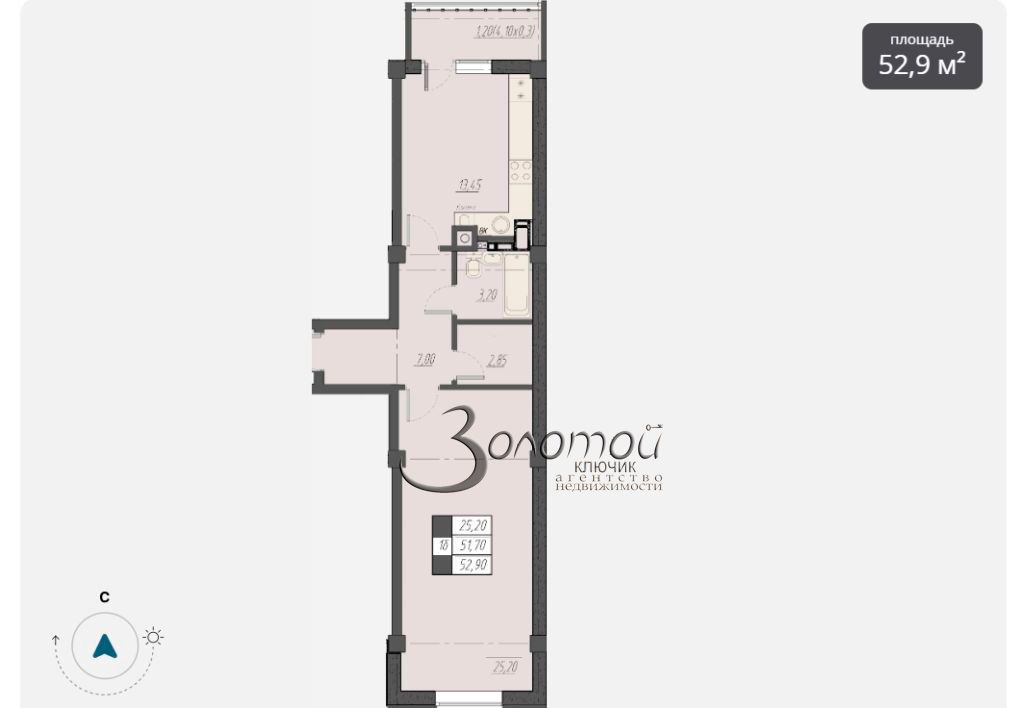 Продажа 1-комнатной квартиры, Пятигорск, Егоршина ул,  6