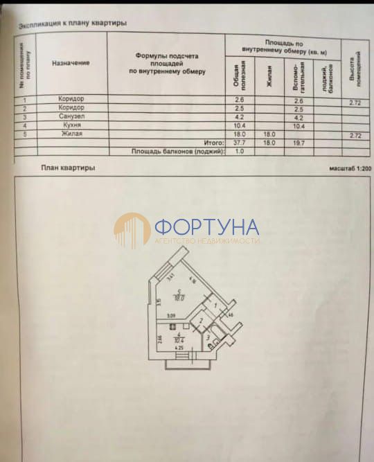Продажа 1-комнатной квартиры, Белгород, Молодежная ул,  17